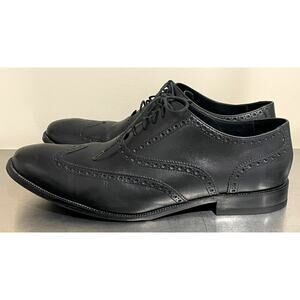 Cole Haan Batlin Oxford Wingtip Black Leather Dress Shoes Men's Sz 13